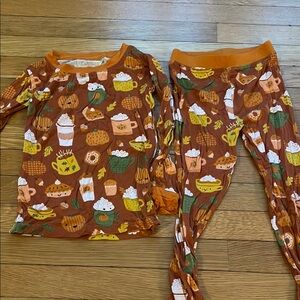 Cozy Pumpkin Print Kids Pajamas